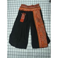 Cotton Pants Decorated With Hill Tribe Embroidered Fabric (Hmong)