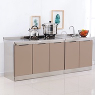Stainless Steel Cabinet Household Kitchen Cabinet Simple Assembly Economical Rental Stove Locker Cupboard Sink Cabinet-Customize Kitchen Sink Cabinet Set / Available In Single