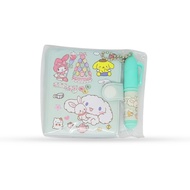 Gratis Ongkir - Set Memo Diary Motif Sanrio / Note Book and Pen / Buku Diary Kancing Sanrio