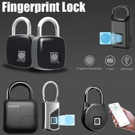 Fingerprint Lock USB Smart Lock Keyless Fingerprint Lock Security Padlock Door Luggage Case lock