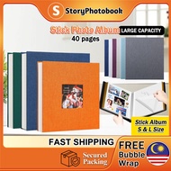 Photo Album Stick Album DIY Linen Fabrics Self Adhesive D.i.Y Mini, Lomo,1R,2R,3R,4R,5R,6R,8R Album
