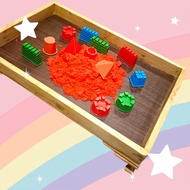 Wooden Sand Table/Magic Sand Toy/Kinetic Sand Table Complete with Molds