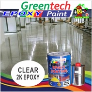 CLEAR EPOXY ( 1L ) Epoxy paint ( GREENTECH EPOXY ) Cat Lantai EPOXY FLOOR TILES FLOOR PAINT WATERPROOF COATING