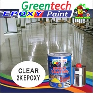 CLEAR EPOXY ( 1L ) Epoxy paint ( GREENTECH EPOXY ) Cat Lantai EPOXY FLOOR TILES FLOOR PAINT WATERPRO