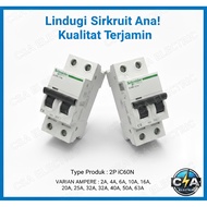 20AMPERE MCB SCHNEIDER ELECTRIC ACTI9 iC60N 2P 20A 6kA/10kA KURVA C - A9F74220