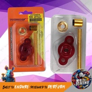 PITSBIKE RAIDER150 | RAIDER150 FI ALLOY CHAIN TENSIONER | COLOR: RED + GOLD | RAIDER 150 OR FI