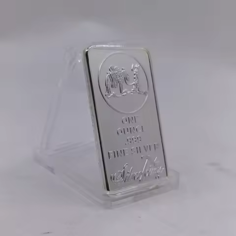 SilverTowne 1/10 pcs Silver Plated Bar 1 OZ Silver Replica 999 Fine Silver Bullion Bar Commemorative