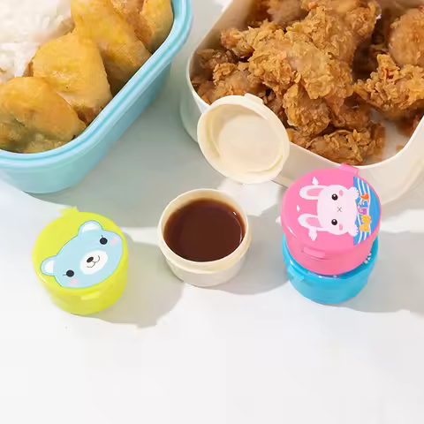 Cartoon Sauce Bottle Mini Bento Box Animal Friend Soy Sauce Box Tomato Sauce Honey Salad Sauce Conta
