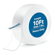 Nano Double Sided Tape Heavy Duty - 9.8ft Removable Clear Mounting Tape for Walls, Carpet, Rug & DIY
