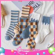 Men's and Women's Calf-High Socks Chess Pattern New Fashion Korean Style Socks BW 610
