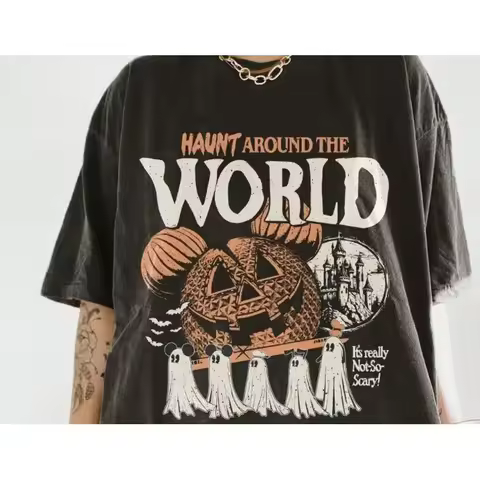 Halloween Haunt Around The World T Shirt Micky And Friends Ghost