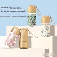 E0603-Sunshade Umbrella Rain or Rain Dual-Use Double Guardian Vinyl Sunscreen Umbrella Folding Umbre