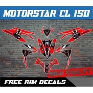 Motorstar CL 150 full body decals, free custom name