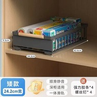 廚房調料置物架抽拉式櫥櫃拉籃廚房抽屜式滑軌收納單層超深櫃改造