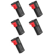 5X BT-168 PRO Battery Capacity Tester Digital Battery Checker Plastic Portable Cell Tester for AA 1.