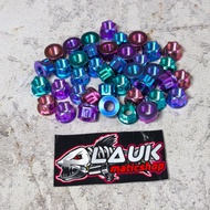 Titanium nut, titanium open nut, m6 thread, 10 nut, open m8 thread, 12 nut, open M10 thread, 14 open