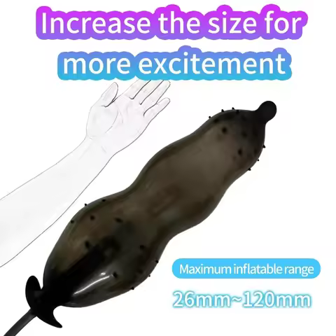 Three beads and five beads inflatable anal plug lengthened hindquarters pull beads inflatable anal p