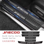 Jaecoo Car Door Sill Sticker Anti-Scratch Carbon Fiber leather Sticker Trunk Protector Stickers For 