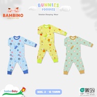 BONBONBABY - Long Children's Sleeping Wear Pajamas 2-12 Years Bunnies Foodies Series
