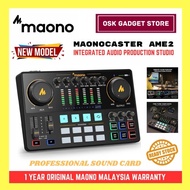 New | Maono Caster AME2 Integrated Audio Production Studio | Sound Card | All In One Audio Interface