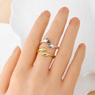 [Ready Stock] Fashion Love Hug Couple Ring Unique All-Match Finger Hug Opening Adjustable Ring Ready