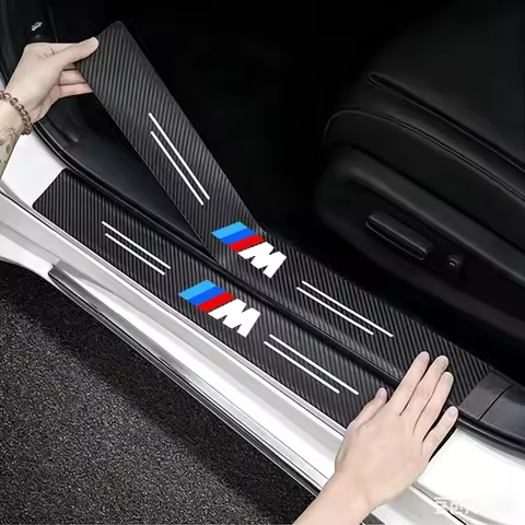 Carbon Fiber Car Trunk Bumper Protective Sticker For BMW M Power X1 e84 X3 f25 X5 e53 x6 e71 ix3 i3 