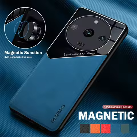 Leather Texture Case For Realme 11 5G Realme 11 Pro Plus 10 9 9i Cover With Car Magnetic Coque Funda