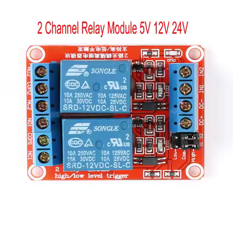 5V 12V 24V Relay Module High and Low Level Trigger Relay Control With Optocoupler 1/2/4/12 Way Relay