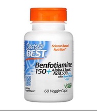 美國Doctor’s Best Benfotiamine苯磷硫胺(B1)150毫克+ 硫辛酸300毫克，60粒膠囊