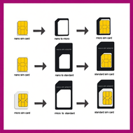 SIM Card Adapter 4 In 1 Micro Sim Card Nano Adapter SIM Adapter For All Type Modem and Smart Phone T