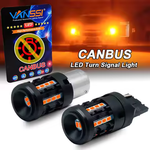 2Pcs Canbus PY21W Bau15s/P21W BA15S 1156/T20 WY21W 7440 LED Bulb for Car Turn Signal Light Amber Yel