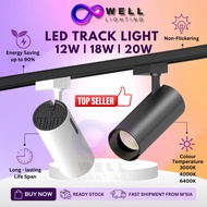 Aluminium LED Track Light 12W 18W 20W Lampu Trek Track Rumah Spotlight Lights Home Room Ceiling Ligh