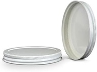 North Mountain Supply 83mm White Metal Screw Caps with Plastisol Liner – Pack of 12 Leak-Proof Lids