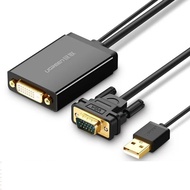 Vga male to Dvi D (24+1) female cable, 50CM long, black UGREEN 30839 MM119