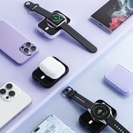 🌟指紋機械感充電寶三合一5000mah無線🌟（現貨）（送鋼化膜）（送順豐智能櫃）（三個月非人為保養包換）蘋果手機/蘋果手錶/蘋果耳機無線充電 Magsafe 5000 毫安強力磁吸蘋果手錶便攜式手錶無