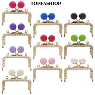 TONFASHION Purse Clasp Frame, Candy Color Metal Purse Frame Kiss Clasp, Square Bag Kiss Clasp Lock