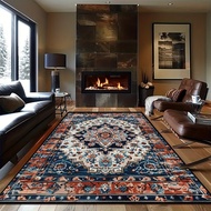 3x4m Cashmere Feel Rug | Permaidani 3x4m Bulu Biri-biri – TPR Washable Backing – Persian Retro Style