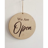 GANTUNGAN Wooden Open Closed Sign Open Closed Wooden Signage/ Open close Sign Board/ Reversible Open