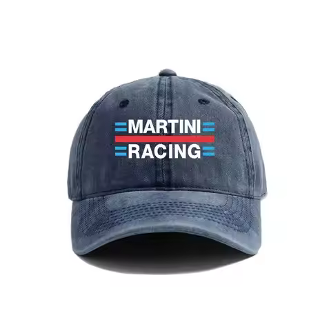 Martini Racing Baseball Caps Distressed Hats Cap Men Women Retro Outdoor Summer Adjustable Dad Hats