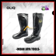 Promo OLIQ Sepatu Boot Sol Hitam Karet Tinggi Proyek Safety Boots Shoes grosir