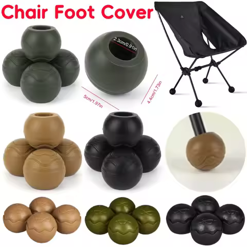 4Pcs Outdoor Chair Leg Tips Ball Cap Anti Slip Chair Leg Protectors Shock Absorption Moon Chair Foot