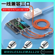 Speed Charge Cable Fast Charging Cable 3 in 1 Type-C Ip Micro USB 120W  Cable 1.2M WHOLESALEMALL2U