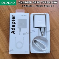 Oppo Type C Fast Charging 18W Charger Original 100% (Adapter + Type C Cable)
