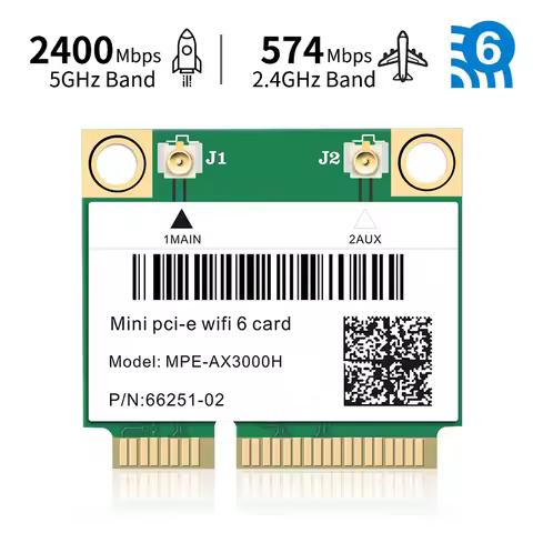 Wifi 6 AX3000 Bluetooth 5.2 Mini PCI-E Wireless Card AX200 Network Adapter For Laptop Win 10 11