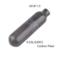 HPA M18*1.5 Scuba 0.22L Carbon Fiber Gas Cylinder Soda Water CO2 Air Tank Station Diving