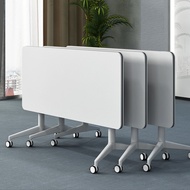 Foldable Table  Standing Desk Office Table Splicing Table With Wheels