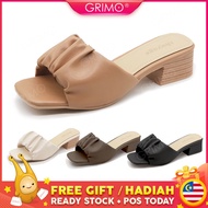 READY STOCK💝GRIMO Malipse Highheel Women’s Kasut Wanita Sandal Shoe Shoes Travel High Heel Perempuan