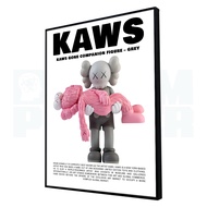Kaws Hypebeast Poster | Size A3 30x40 cm | Gone Companion Figure Frameblock