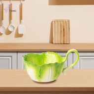 [Freneci] Cabbage Ceramic Bowl Dessert Plate Decorative Container Noodle for Entryway