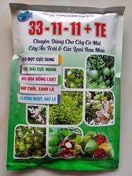 Phân Bón Lá 33-11-11 + TE 1KG - Kéo Đọt Cực Sung - Tược Dài Cực Mạnh - Mập Chồi Xanh Lá Dày Lá